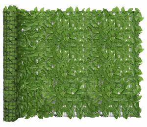Balkónová zástěna se zelenými listy 500 x 150 cm