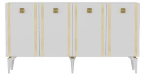 Konzolový stolek Tobuvu 1 (bílá + zlatá). 1093447