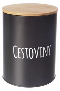 Dóza plech/bambus pr. 13 cm Cestoviny BLACK SK
