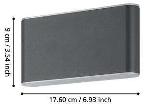 Eglo 901026 - LED Venkovní nástěnné svítidlo GRUTTI 2xLED/5,8W/230V IP65