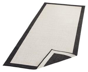 Kusový koberec Twin-Wendeteppiche 103105 creme schwarz 80x250 cm