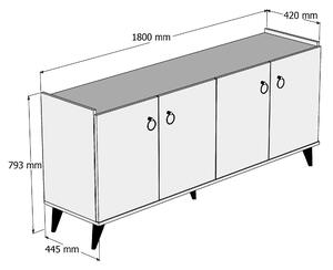 Konzolový stolek Lesetu 1 (bílá). 1093461