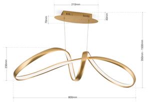 Orion HL 6-1663 - LED Stmívatelný lustr na lanku CIRCUS LED/36W/230V zlatá