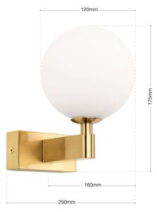 Orion WA 2-1375/1 - Koupelnové nástěnné svítidlo MARA 1xG9/20W/230V IP44 zlatá