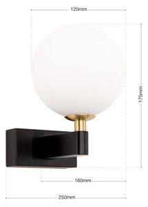 Orion WA 2-1375/1 - Koupelnové nástěnné svítidlo MARA 1xG9/20W/230V IP44 černá