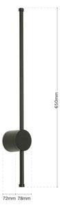 Orion WA 2-1473 - LED Koup. osvětlení zrcadla FERDINAND LED/12W/230V IP54 černá
