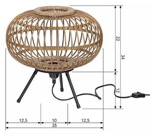 Stolní lampa BASICLABEL 1xE27/40W/230V bambus