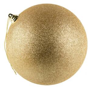 DECOLED Plastová koule, prům. 20 cm, šampaň, glitter