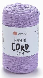 Pletací / háčkovací příze YarnArt MACRAME CORD 3mm 765 světle fialová 250g/85m
