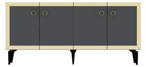Konzolový stolek Muvuta 1 (antracit + zlatá). 1093481