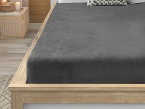 Prostěradlo mikroplyš SOFT 90x200 cm tmavě šedé