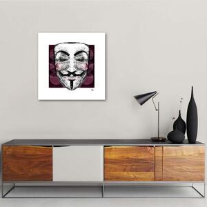 Obraz na plátně Maska Guye Fawkese - Rubiant Rozměry: 30 x 30 cm