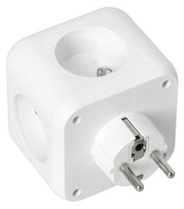Rozbočovací zásuvka s vypínačem LINEA 3x230V + 4xUSB A/C bílá