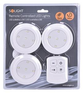 Solight Sada 3x LED světélka s dálkovým ovládáním a časovačem na 3x AAA baterie WL906