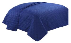 Bavlissimo Přehoz na postel prošívaný jednobarevný modrá 200 x 240 cm