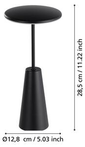 Eglo 900925 - LED Stmívatelná venkovní lampa PICCOLA 2,8W/5V 5200mAh IP54 černá