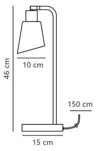 Nordlux - Stolní lampa MOLLI 1xE14/25W/230V