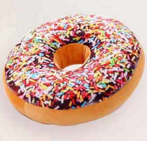 Bavlissimo Polštářek donut průměr 40 cm varianta: donut růžový + posyp