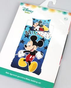 Setino Dětské povlečení Myšák Mickey modrá 90x140 na jednu postel