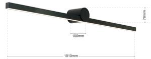Orion Soff 3-585-LED Koup.osvětlení zrcadla BEAUTY LED/24W/230V 101cm IP54 černá