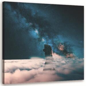 Obraz na plátně Vrchol v oblacích - Rokibul Hasan Rozměry: 30 x 30 cm