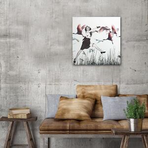 Obraz na plátně Žena běžící na louce - Lili Chartrand Rozměry: 30 x 30 cm