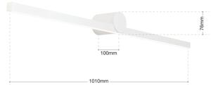 Orion Soff 3-585-LED Koup. osvětlení zrcadla BEAUTY LED/24W/230V 101cm IP54 bílá