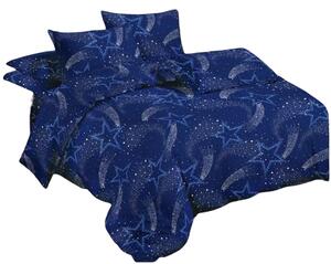 Bavlissimo 7-dílné povlečení kometa bavlna/mikrovlákno modrá 140x200 na dvě postele