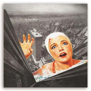 Obraz na plátně Pád ženy z vrcholu budovy - Lili Chartrand Rozměry: 30 x 30 cm