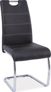 Nábytkáři ORFA H-666- jídelní židle eco černá/ chrom (H666C) (S) (K150-Z)