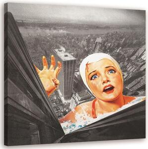 Obraz na plátně Pád ženy z vrcholu budovy - Lili Chartrand Rozměry: 30 x 30 cm