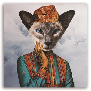 Obraz na plátně Kočka v šatech - Lili Chartrand Rozměry: 30 x 30 cm