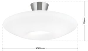 Orion DL 7-566/2 - Stropní svítidlo BLANC 2xE27/60W/230V pr. 49 cm matný chrom
