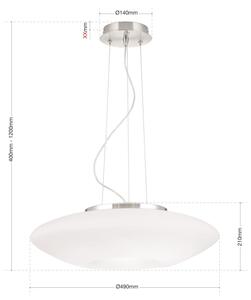 Orion HL 6-1559/2 - Lustr na lanku BLANC 2xE27/60W/230V pr. 49 cm matný chrom