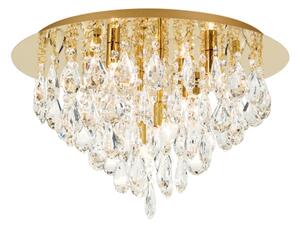 Orion DLU 2516/45-Křišťálové str. svítidlo CELESTE 6xG9/40W/230V pr. 45 cm zlatá