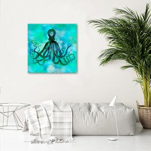 Obraz na plátně Zelená a modrá chobotnice - Andrea Haase Rozměry: 30 x 30 cm