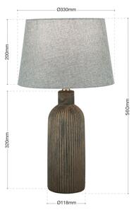 Orion LA 4-1226 - Stolní lampa ORCHID 1xE27/40W/230V keramika hnědá/šedá