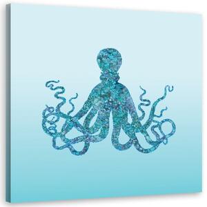 Obraz na plátně Modrá chobotnice - Andrea Haase Rozměry: 30 x 30 cm