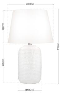 Orion LA 4-1227 - Stolní lampa CORAL 1xE27/40W/230V keramika/bílá