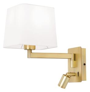 Orion WA 2-1469/1- LED Nástěnná lampa CARLTON 1xE27/40W/230V + LED/3W bílá/zlatá
