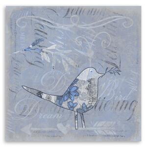 Obraz na plátně Modrý starý papír - Andrea Haase Rozměry: 30 x 30 cm