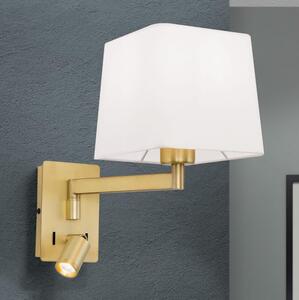 Orion WA 2-1469/1- LED Nástěnná lampa CARLTON 1xE27/40W/230V + LED/3W bílá/zlatá