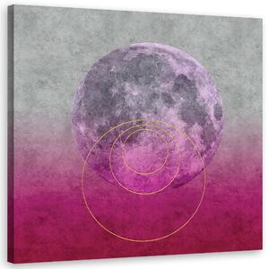 Obraz na plátně Měsíc na růžovém pozadí - Andrea Haase Rozměry: 30 x 30 cm