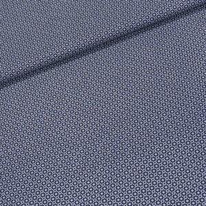 Bavlněné plátno 103000/2088 BLUE, bílé kvítky na tmavě modré, š.140cm (látka v metráži)