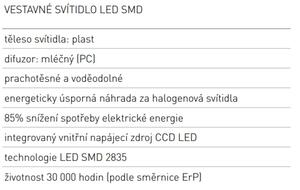 GreenLux LED svítidlo BONO-S 5W vestavné bílé hranaté 3000K 9 cm GXLL022