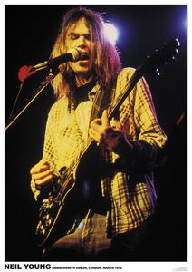 Plakát, Obraz - Neil Young - Hammersmith Oden London 1976, (59.4 x 84 cm)