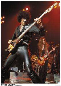 Plakát, Obraz - Thin Lizzy - London 1977, (59.4 x 84 cm)