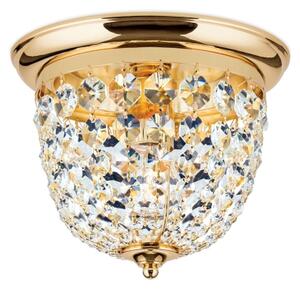 Orion DLU 1840/26-Křišťálové str. svítidlo PLAFOND 1xE27/40W/230V pr.26 cm zlatá