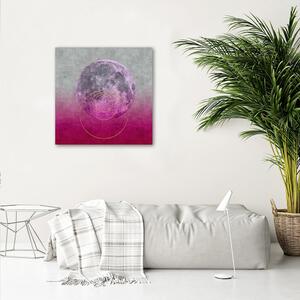 Obraz na plátně Měsíc na růžovém pozadí - Andrea Haase Rozměry: 30 x 30 cm