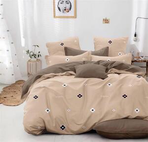 Bavlissimo 7-dílné povlečení surprise bavlna/mikrovlákno béžová hnědá 140x200 na dvě postele